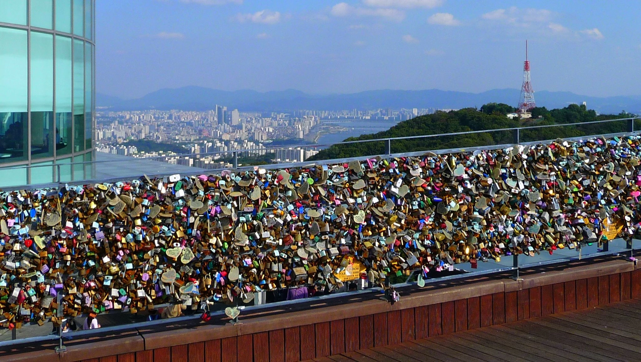south korea famous lock bridge