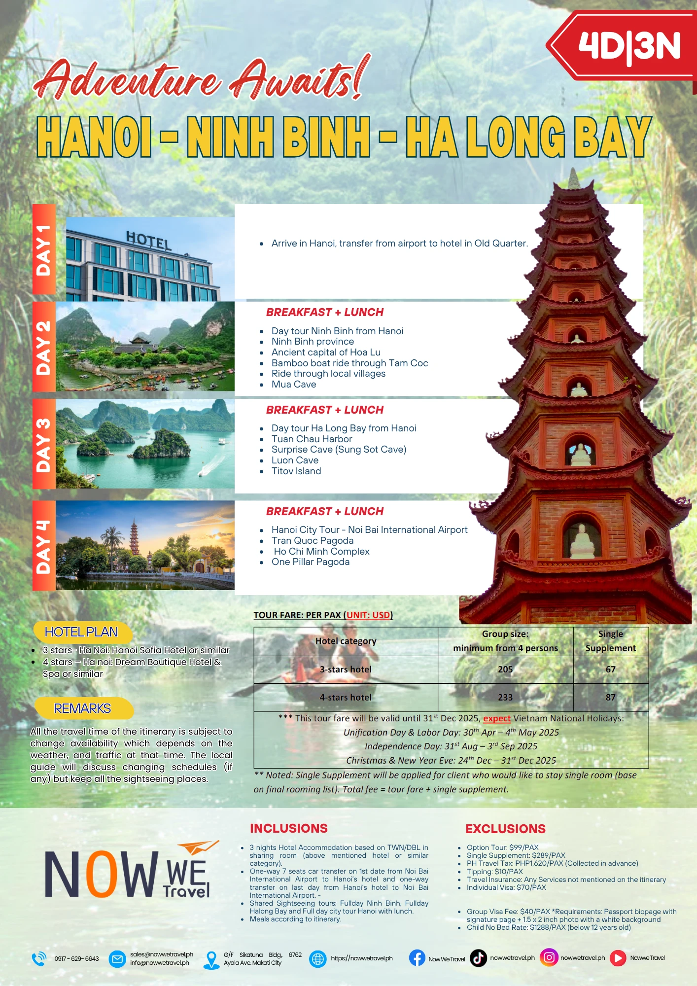 4D3N Tour Ha Noi Vietnam Tour