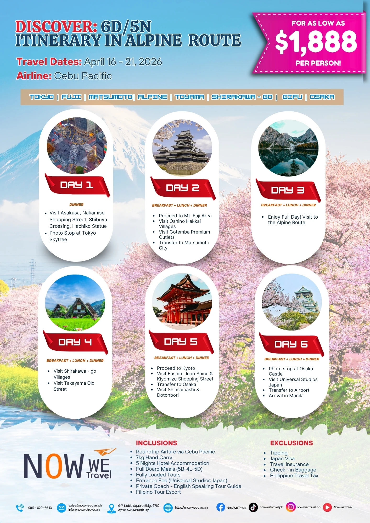 Alpine Route 6D/5N Japan