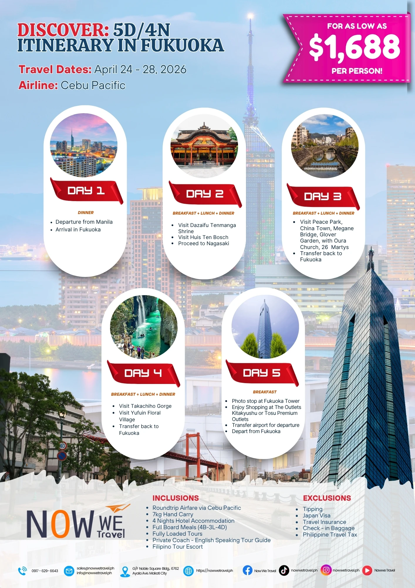 5D/4N Fukuoka Japan Tour