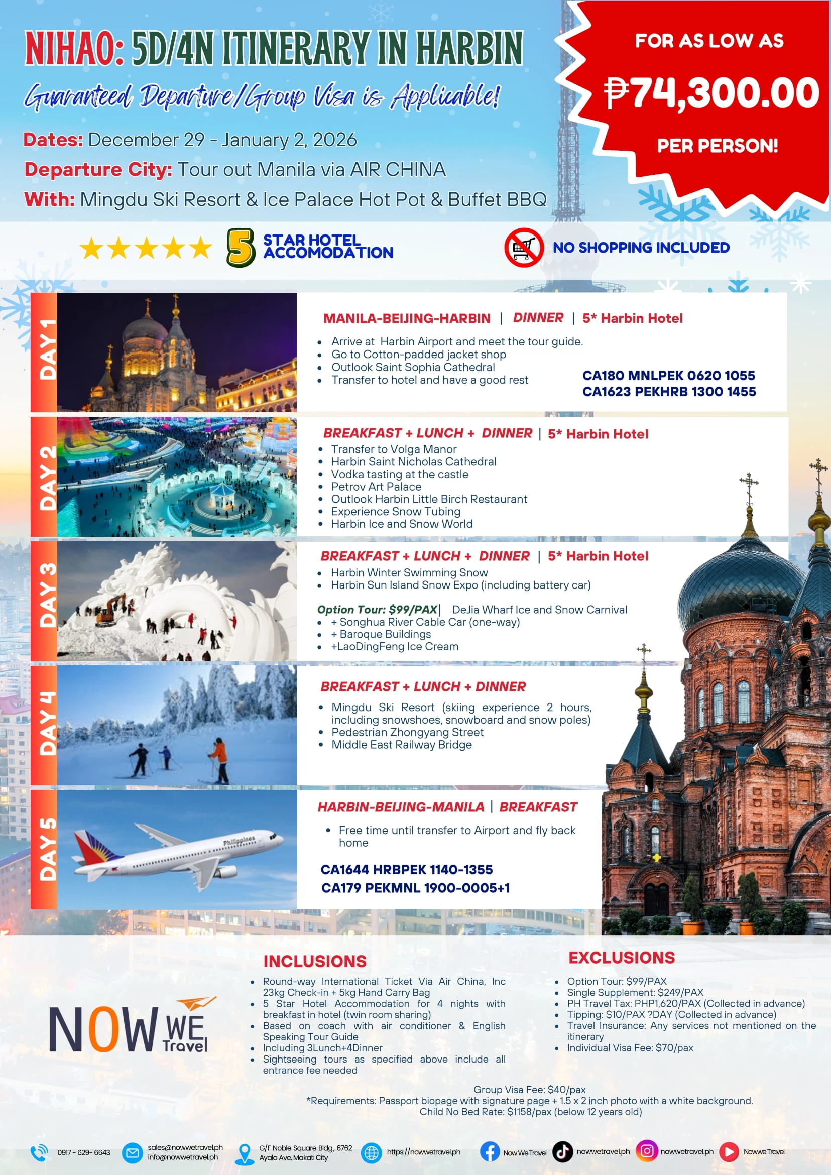 Nihao Harbin 5D4N Tour
