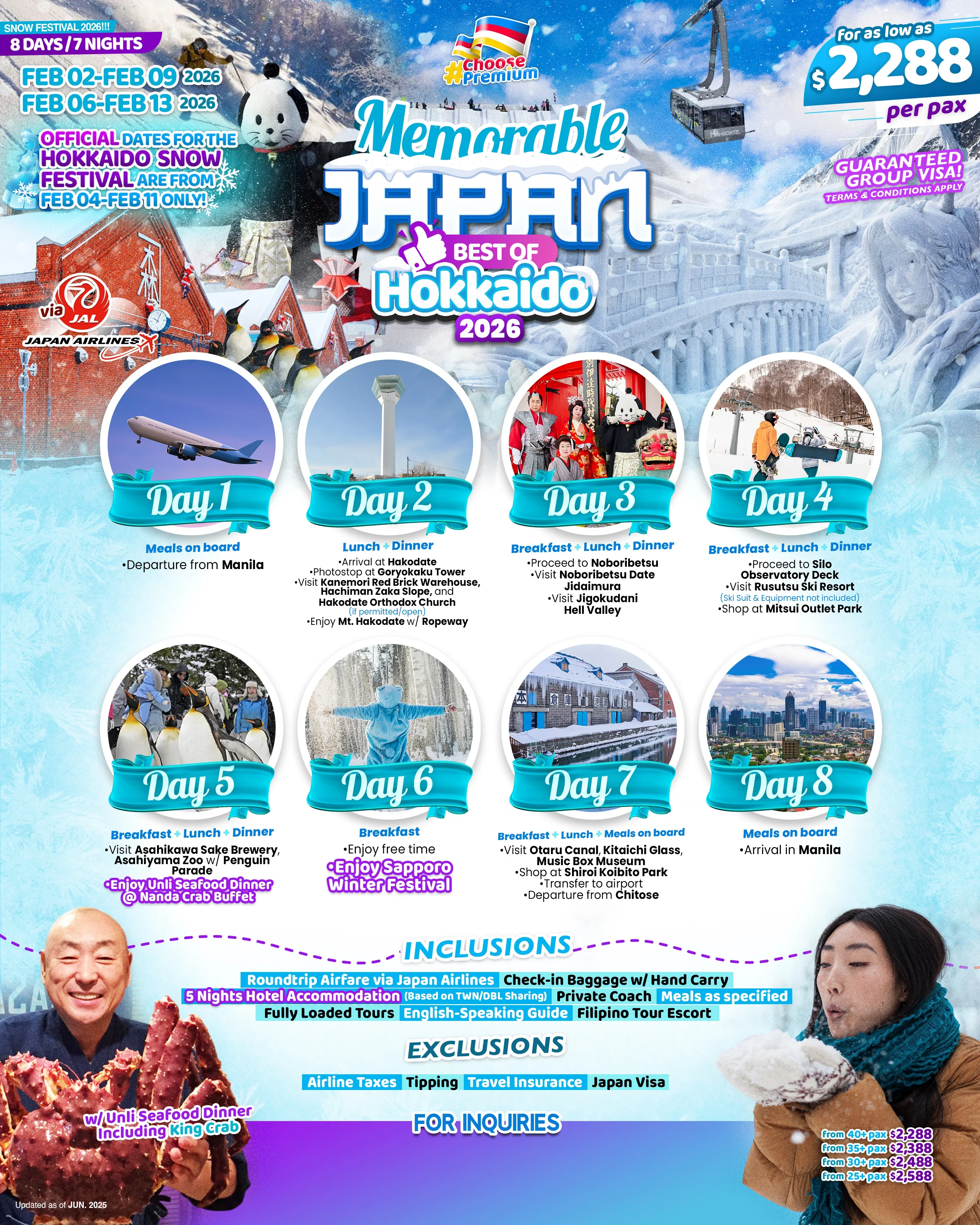 Hokkaido Memorable Tour Packages