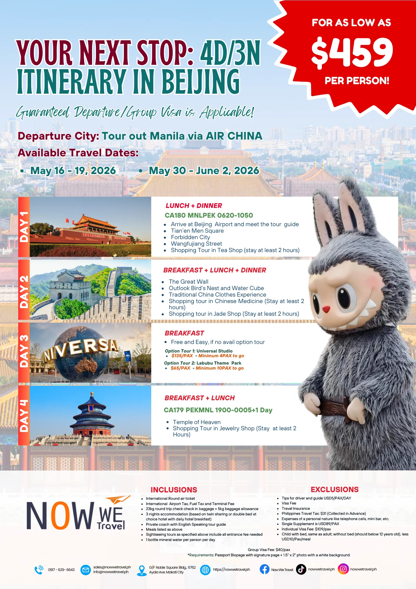 2026 Your Next Stop: 4D/3N Itinerary in Beijing